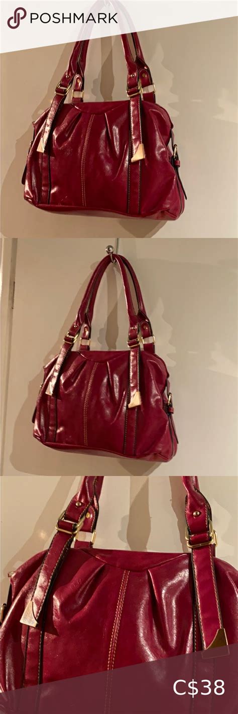 dark cherry red purse